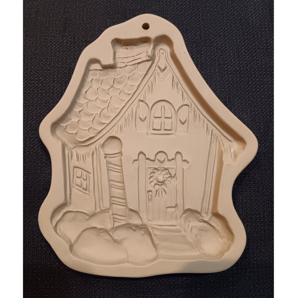 Brown Bag Cookie Art 1989‎ Hill Design Stoneware Gingerbread House Cookie Mold